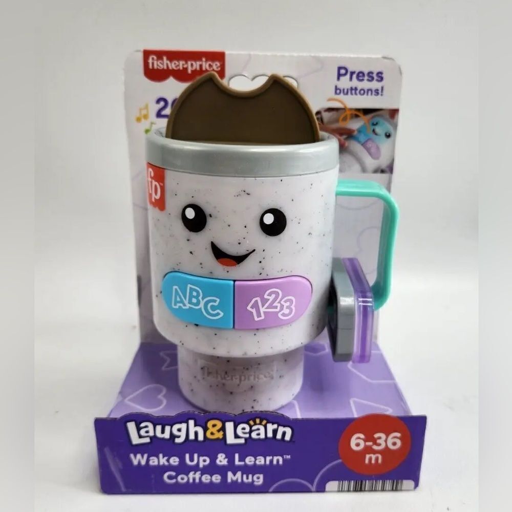 NEW Fisher-Price Laugh & Learn, Wake Up & Learn Coffee Mug Stanley Cup Tumbler